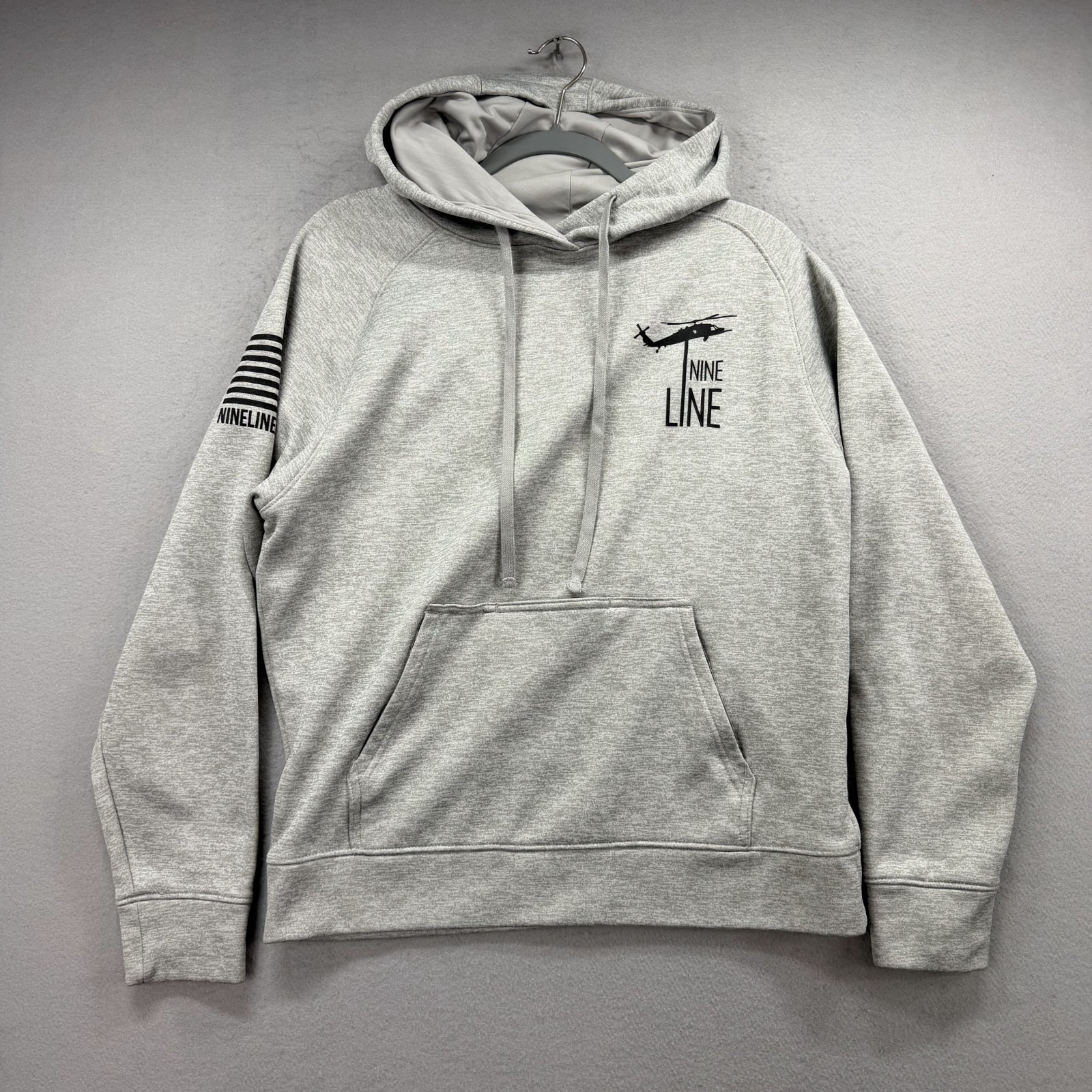 Nine Line Hoodie Mens Medium Gray Dont Tread On Me Gadsden Flag 1776 Sweatshirt
